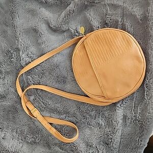 Marco Avane Cute Round Camel Embossed Shoulder Bag